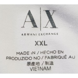 Polo Armani Exchange blanc XXL – Bon état | Brocaffaire