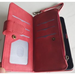 Coque Rouge Redmi Note 9T avec Porte‑Cartes et Porte‑Monnaie | Brocaffaire